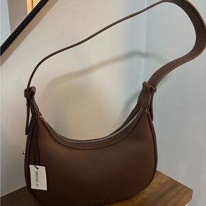 Brown crescent Shoulder Bag purse